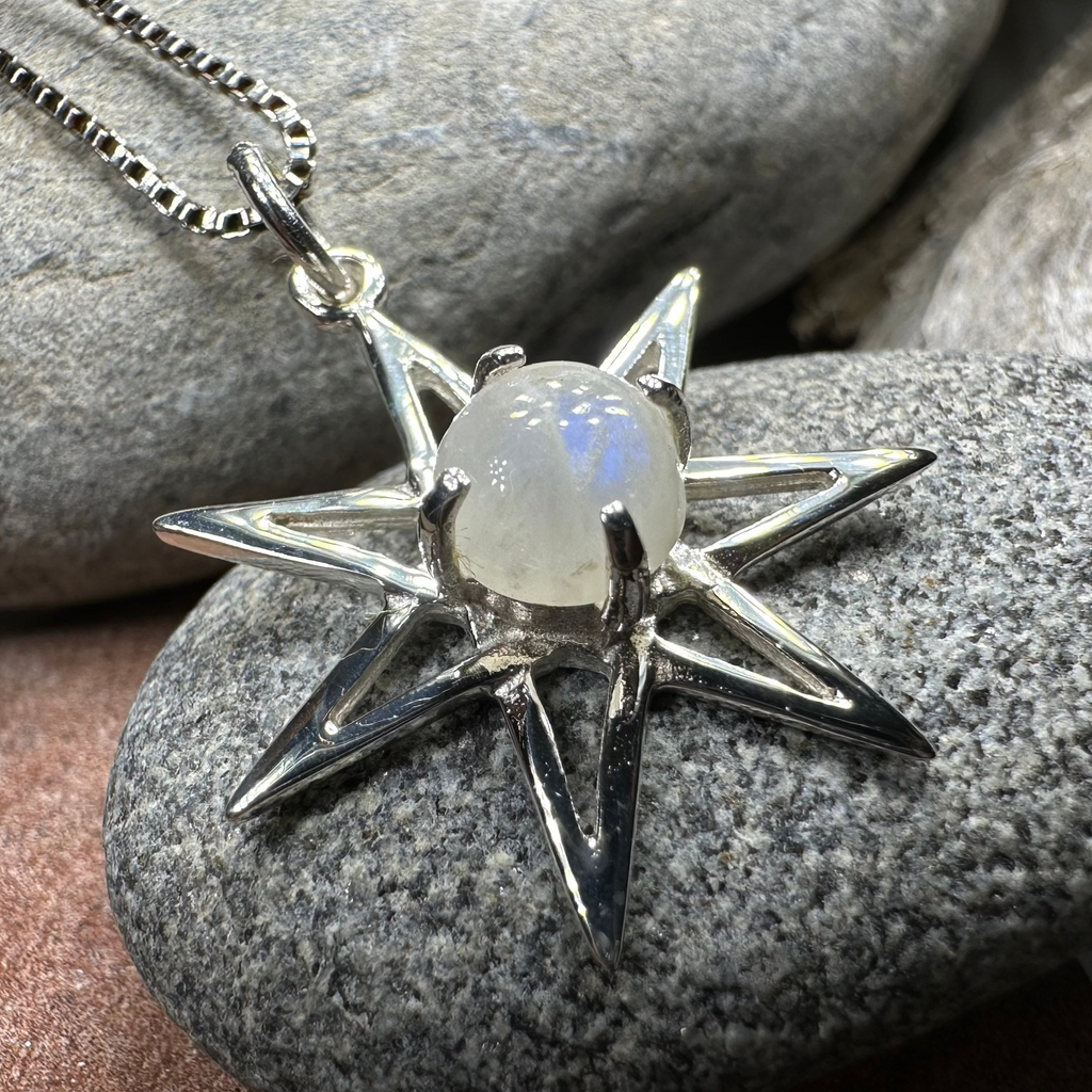 Moonstone Elven Star Necklace