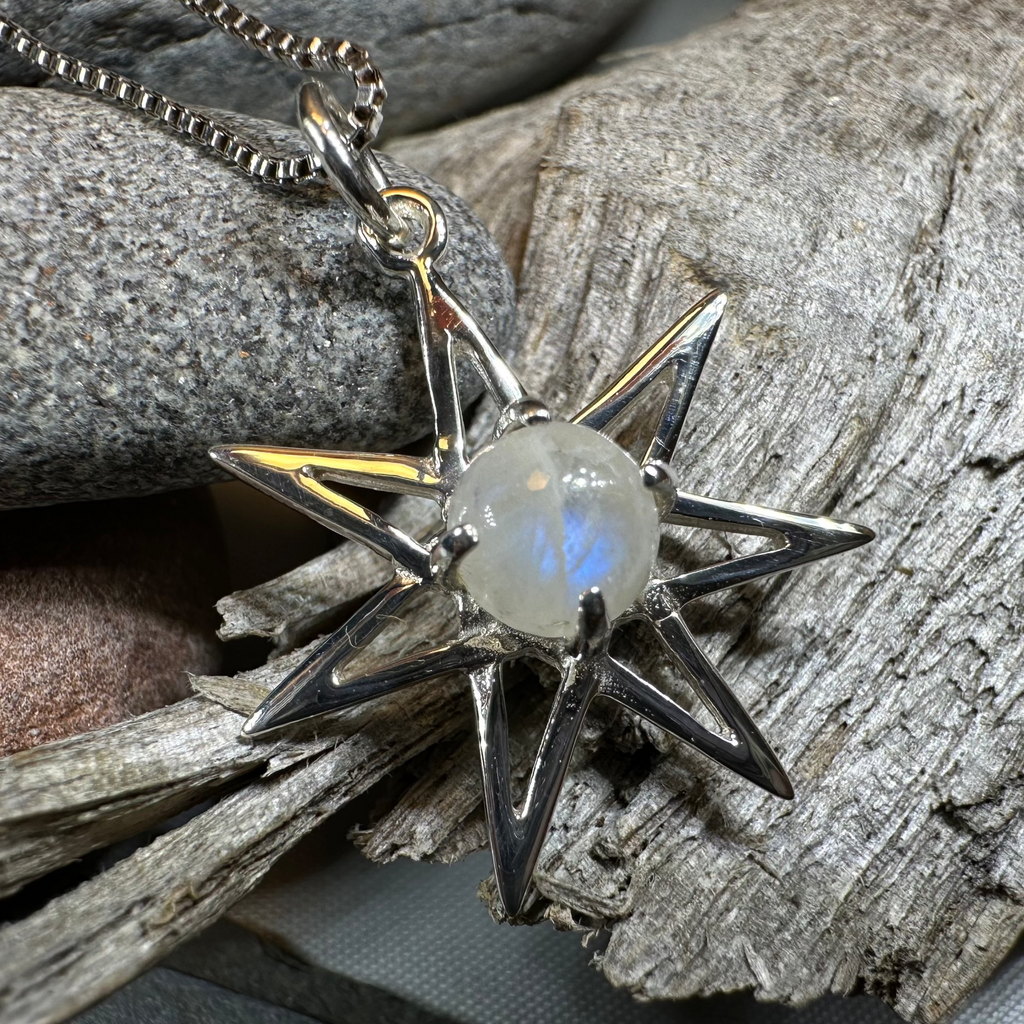Moonstone Elven Star Necklace