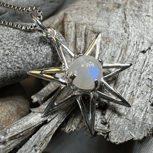Moonstone Elven Star Necklace - 