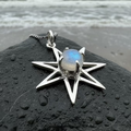 Moonstone Elven Star Necklace