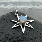 Moonstone Elven Star Necklace
