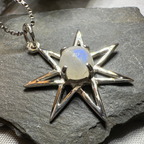 Moonstone Elven Star Necklace