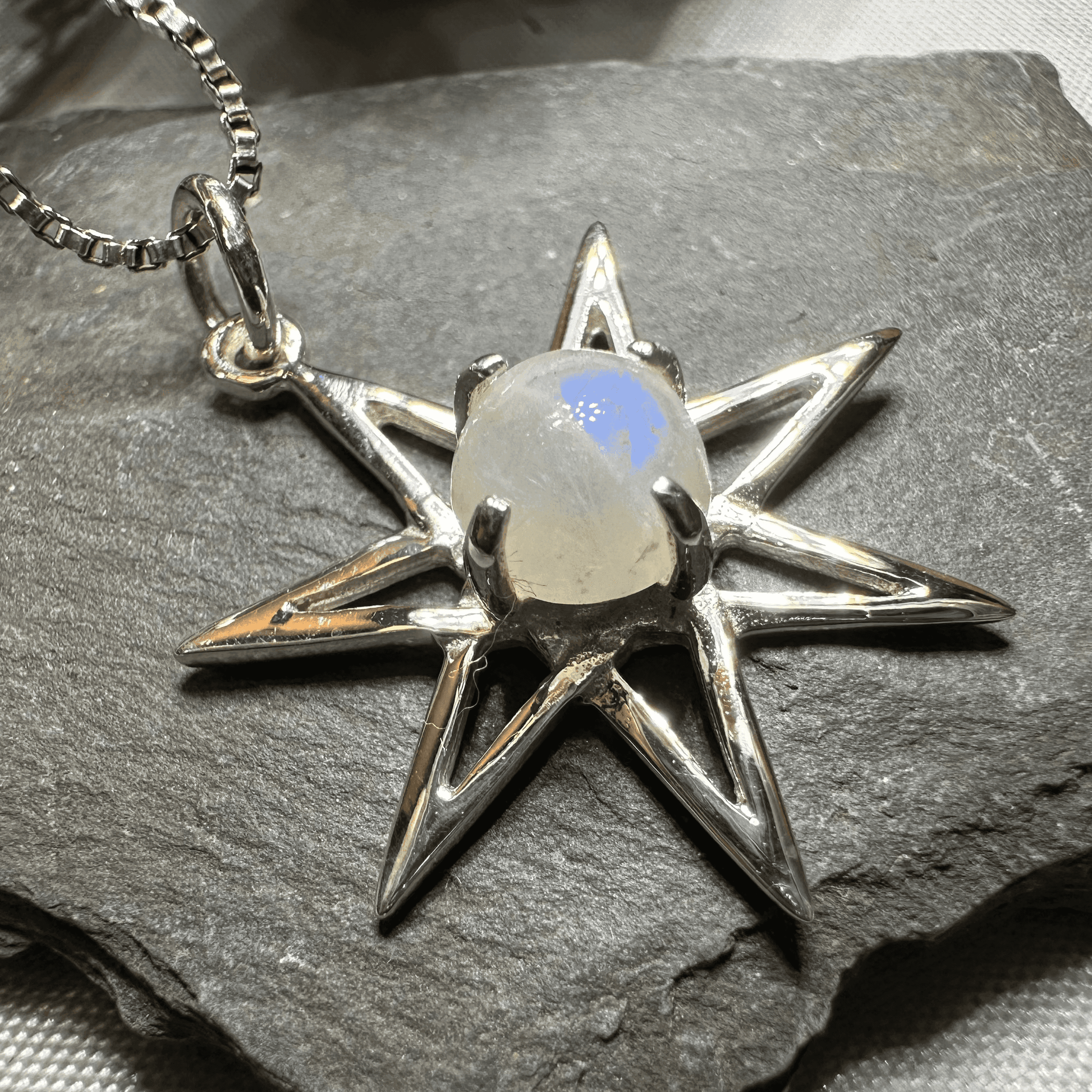 Moonstone Elven Star Necklace - 