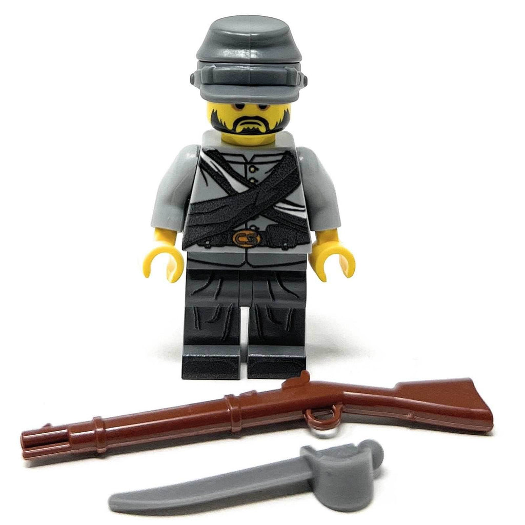 Civil War Confederate Soldier - Custom LEGO Military Minifigure B3 Customs - 