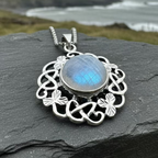 Elana Shamrock Moonstone Necklace