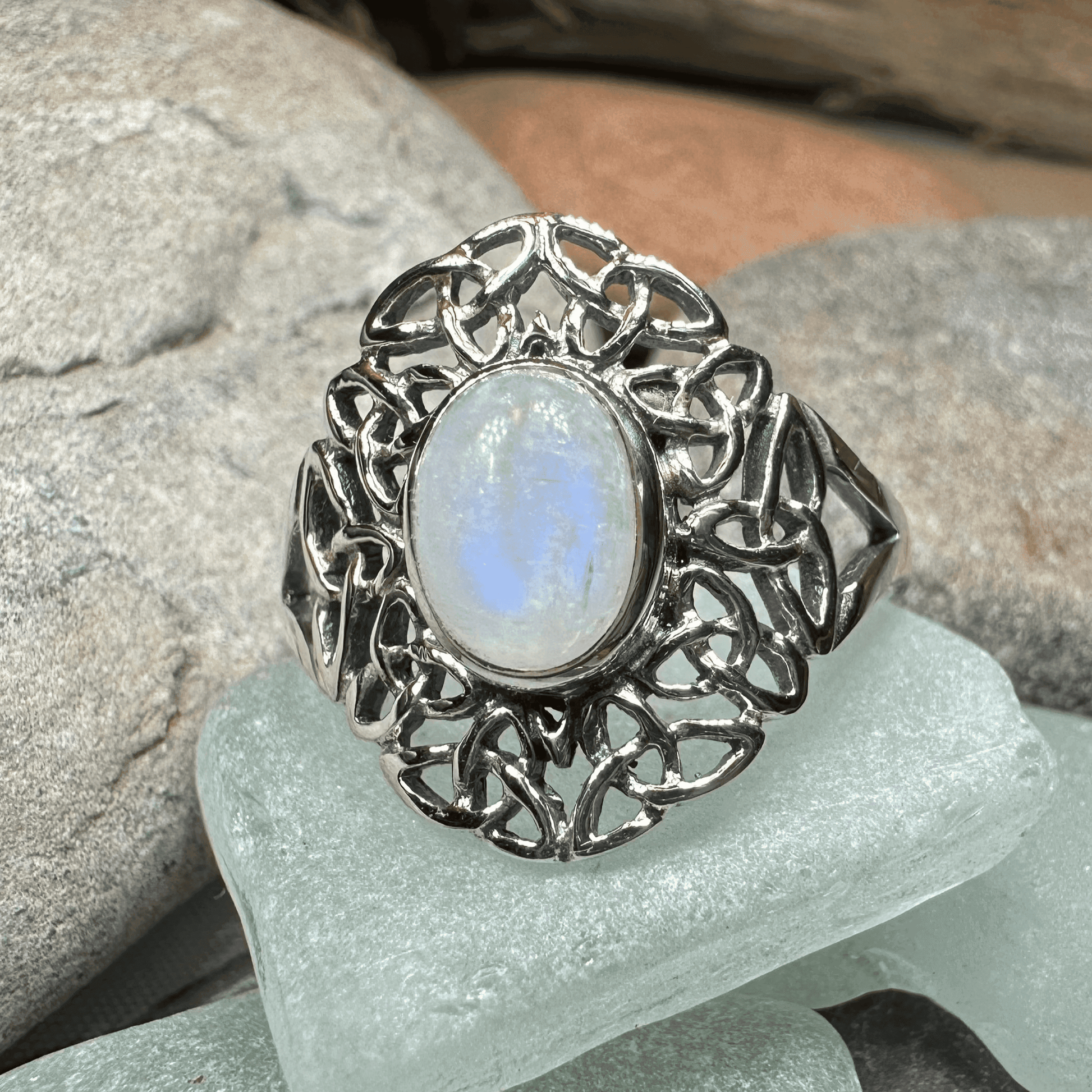 Celtic Starglow Moonstone Ring - 5