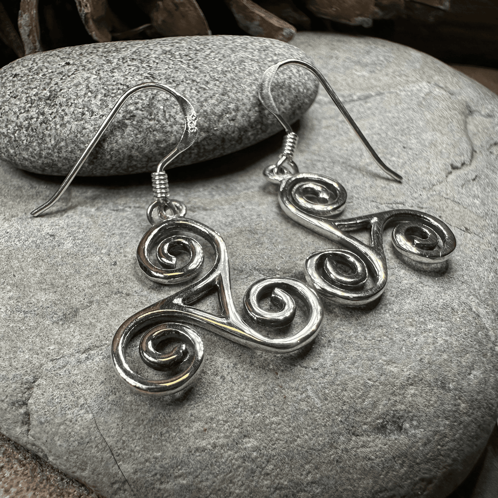 Elfwyn Celtic Spiral Earrings - 
