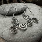 Elfwyn Celtic Spiral Earrings - 