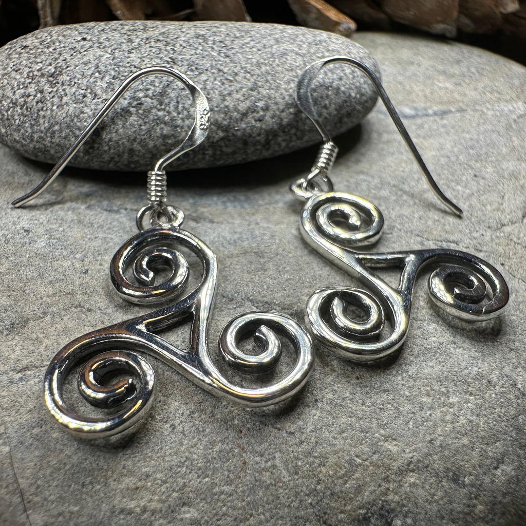 Elfwyn Celtic Spiral Earrings