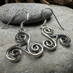 Elfwyn Celtic Spiral Earrings