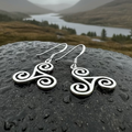 Elfwyn Celtic Spiral Earrings