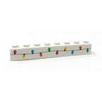 Christmas Lights Custom Printed on 1x8 Brick - B3 Customs made using LEGO part - 