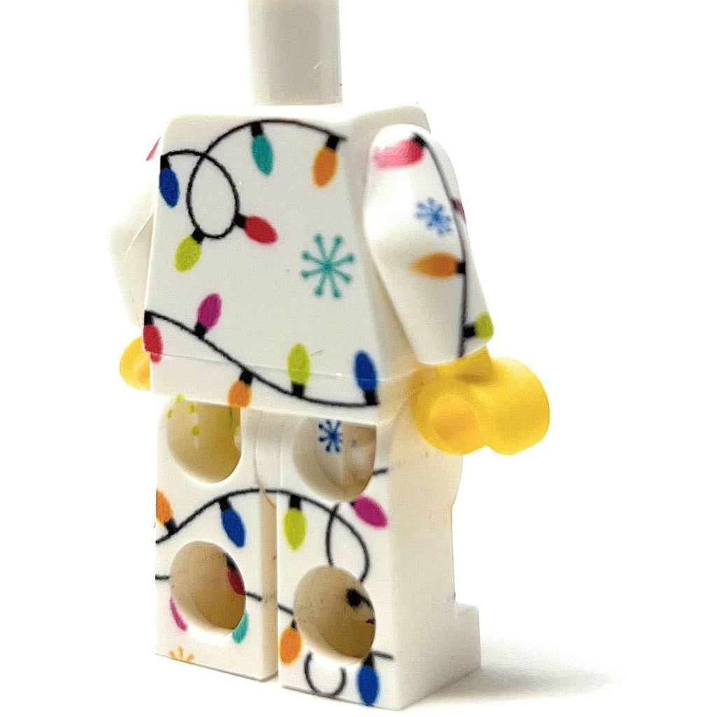 Christmas Lights PJs Minifig Body made using LEGO parts - B3 Customs - 
