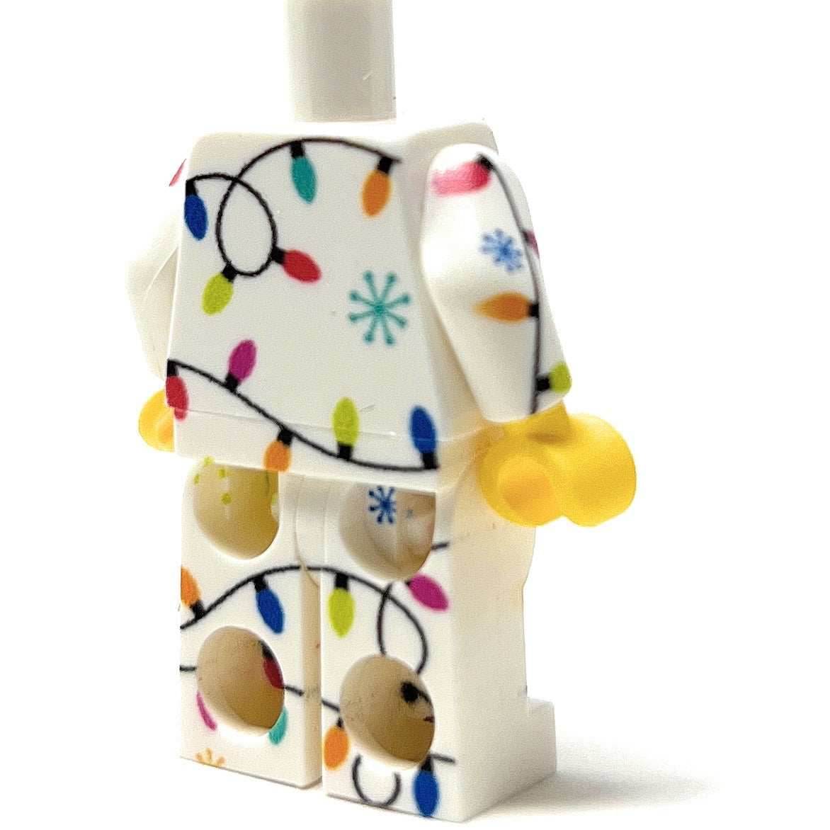 Christmas Lights PJs Minifig Body made using LEGO parts - B3 Customs - 