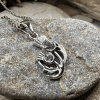 Scottish Spring Thistle Necklace - 18 / Faceted Gemstone