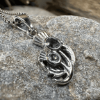 Scottish Spring Thistle Necklace - 18 / Faceted Gemstone
