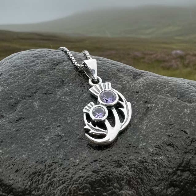 Scottish Spring Thistle Necklace