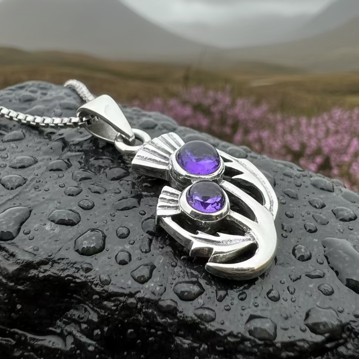 Scottish Spring Thistle Necklace