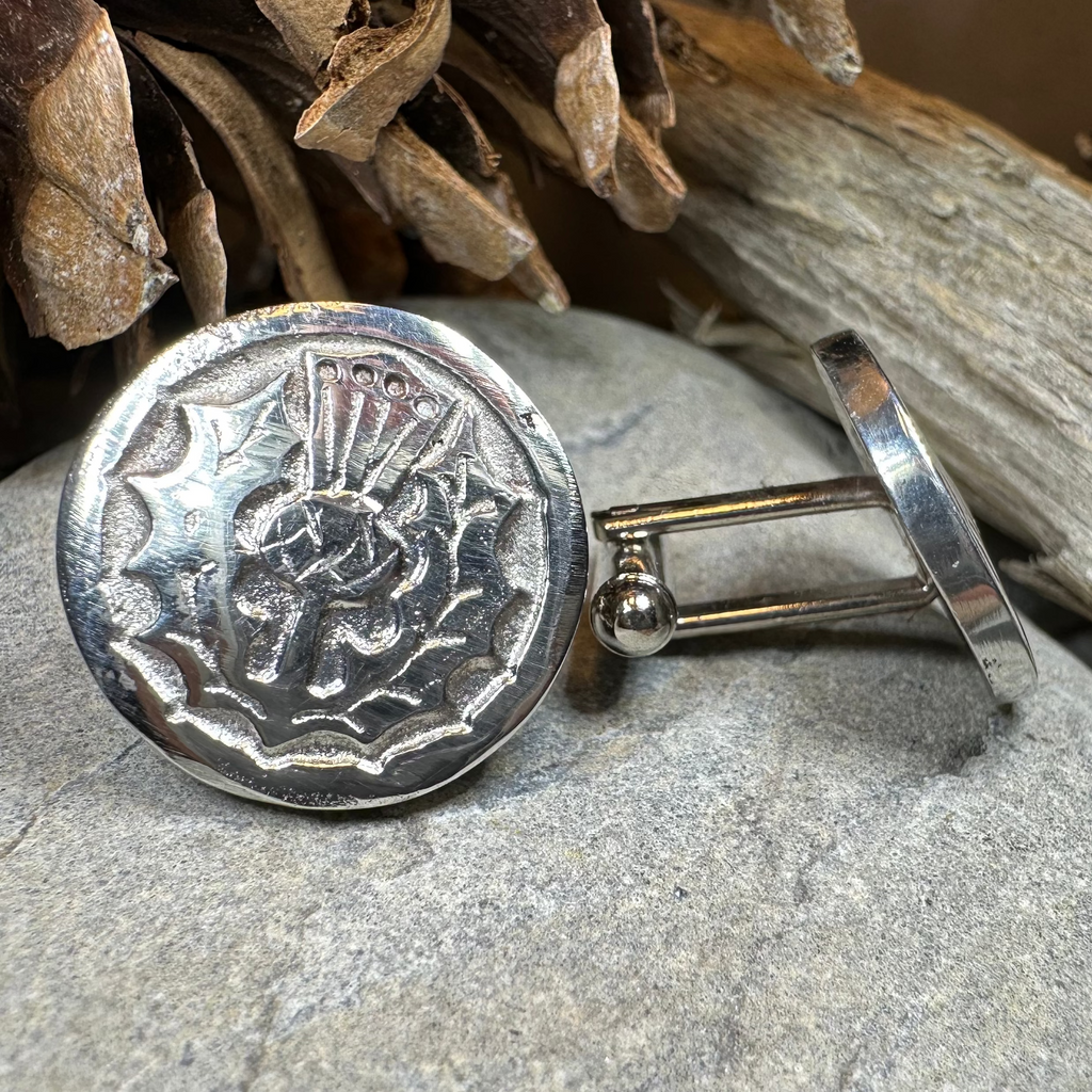 Brave Thistle Cuff Links