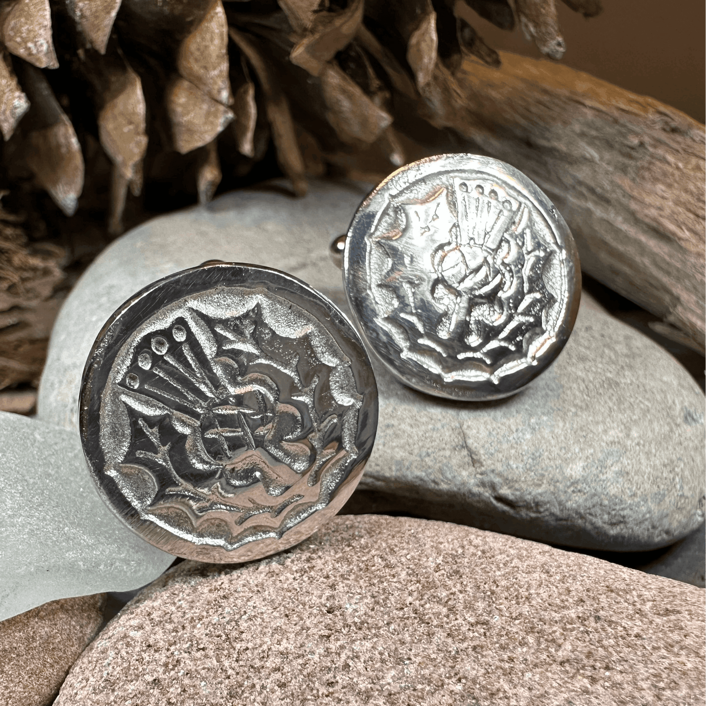 Brave Thistle Cuff Links - 