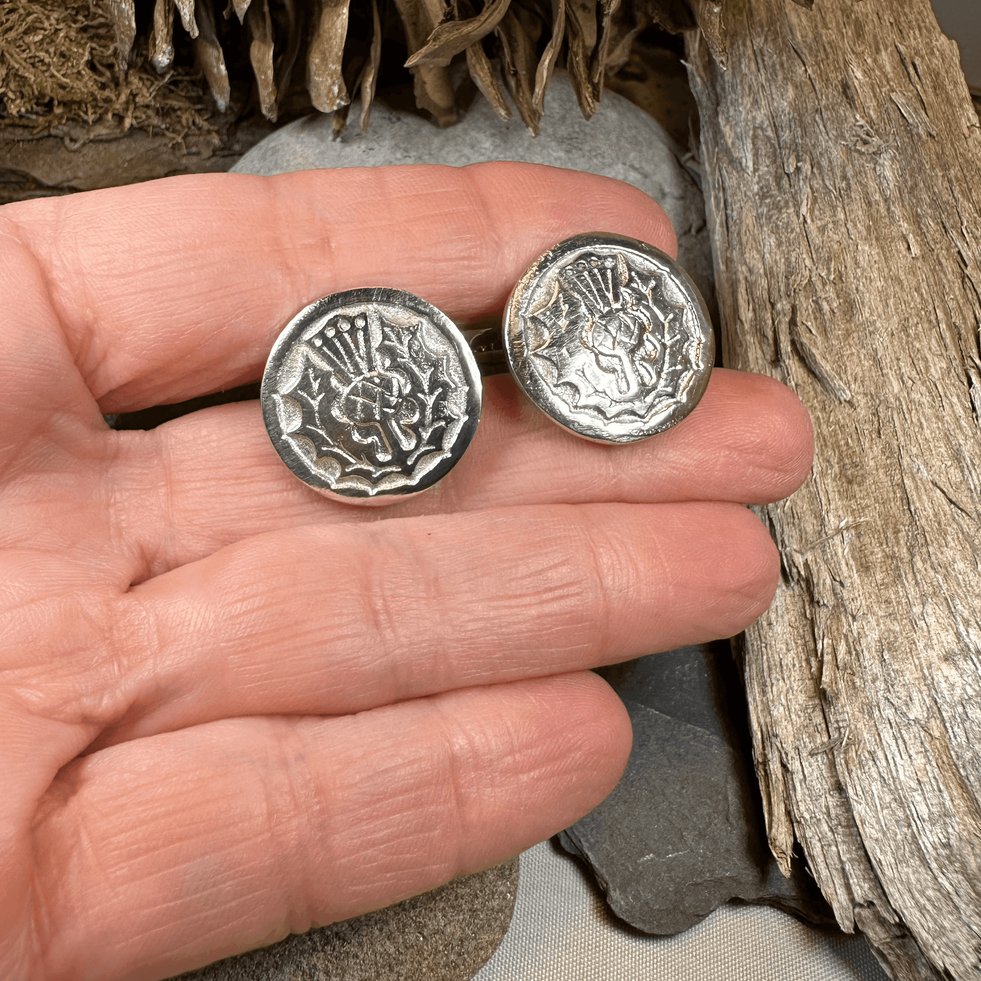 Brave Thistle Cuff Links - 
