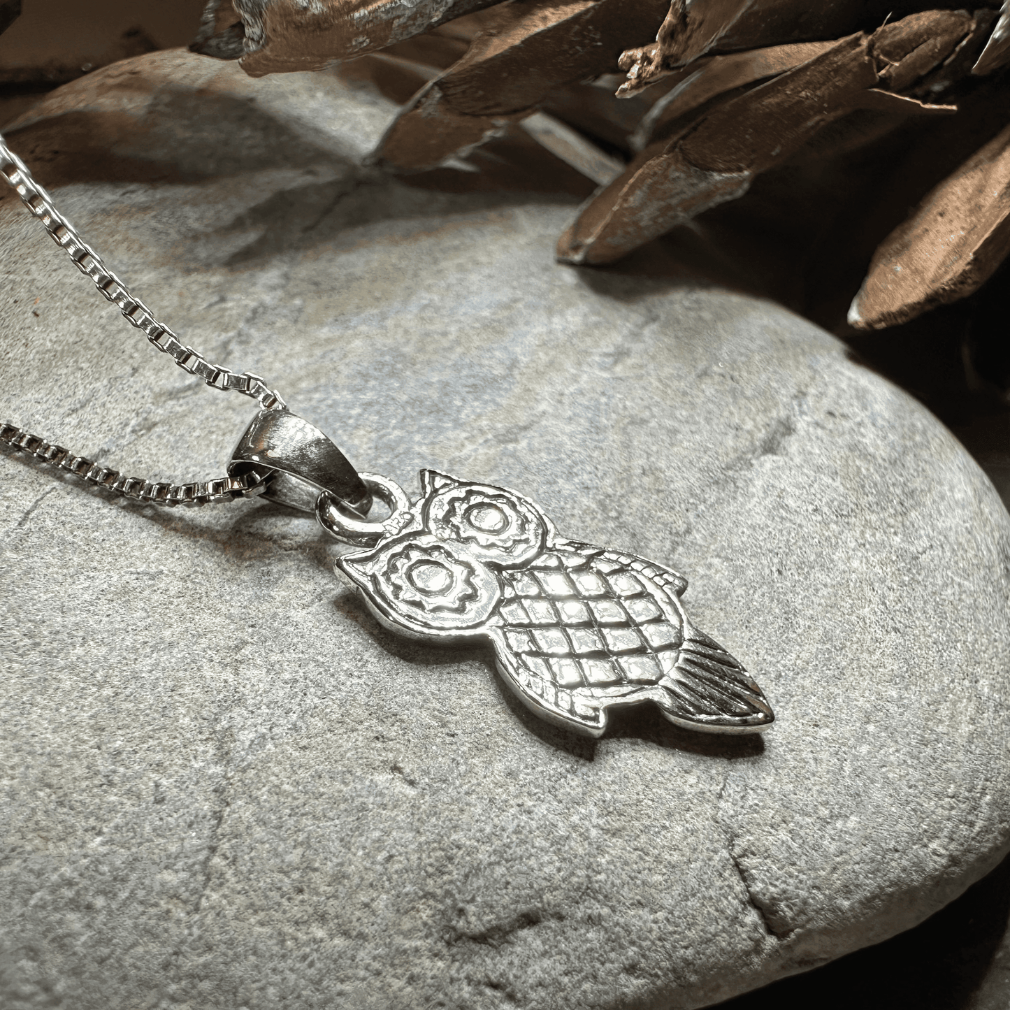 Athena Owl Necklace - 18