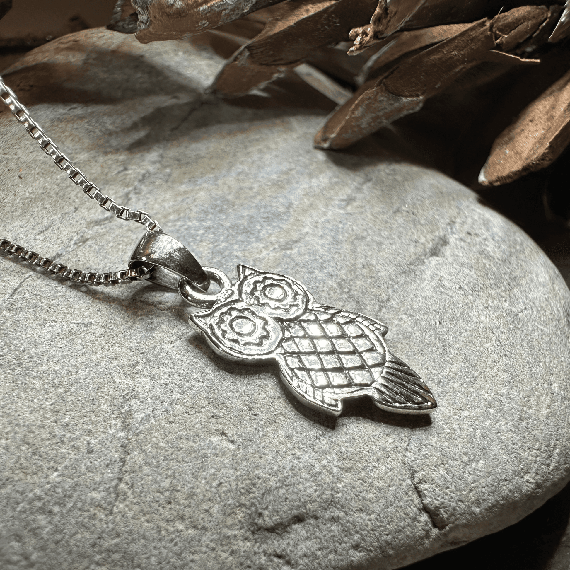 Athena Owl Necklace - 18