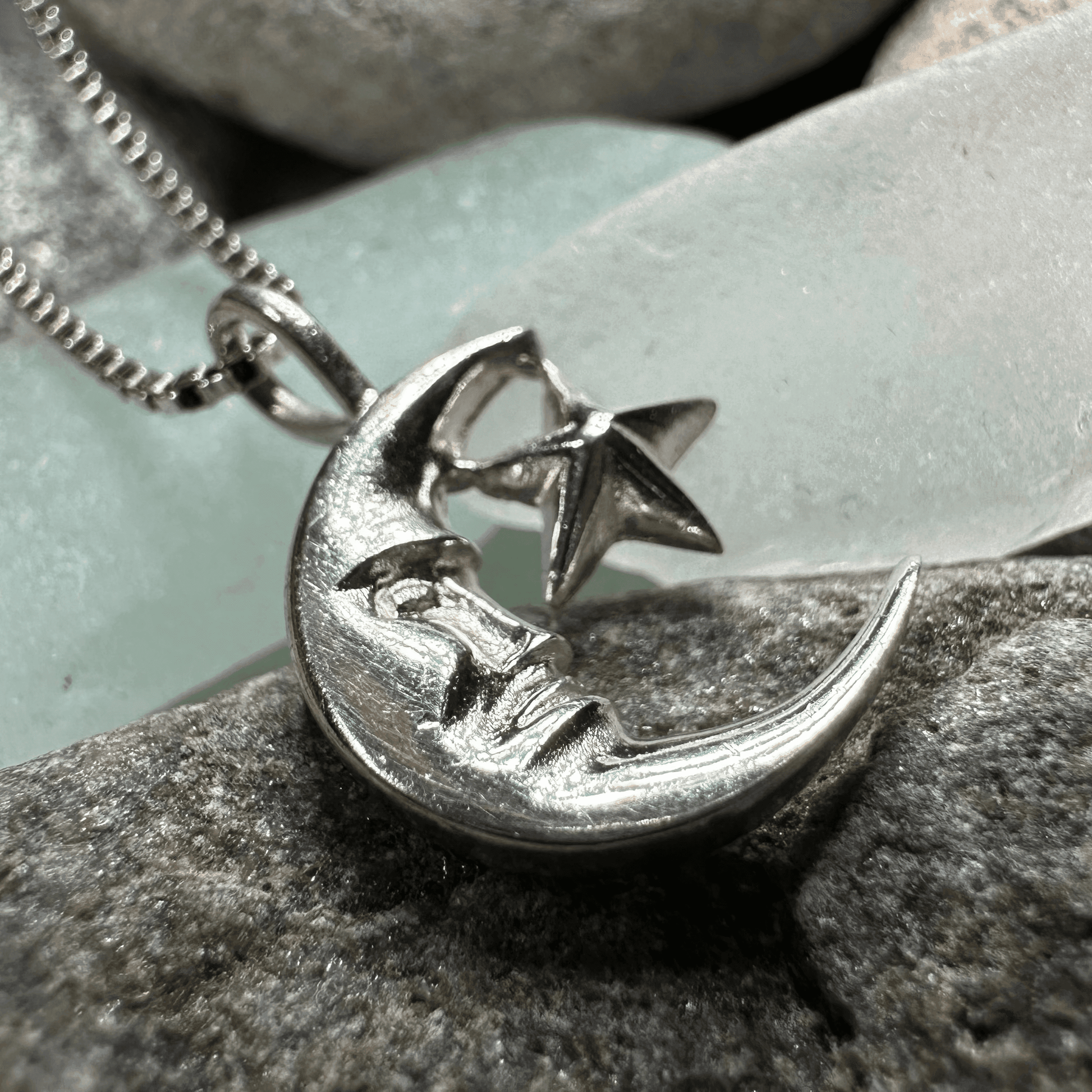 Petite Moon and Star Necklace - 