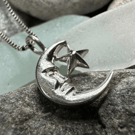 Petite Moon and Star Necklace - 