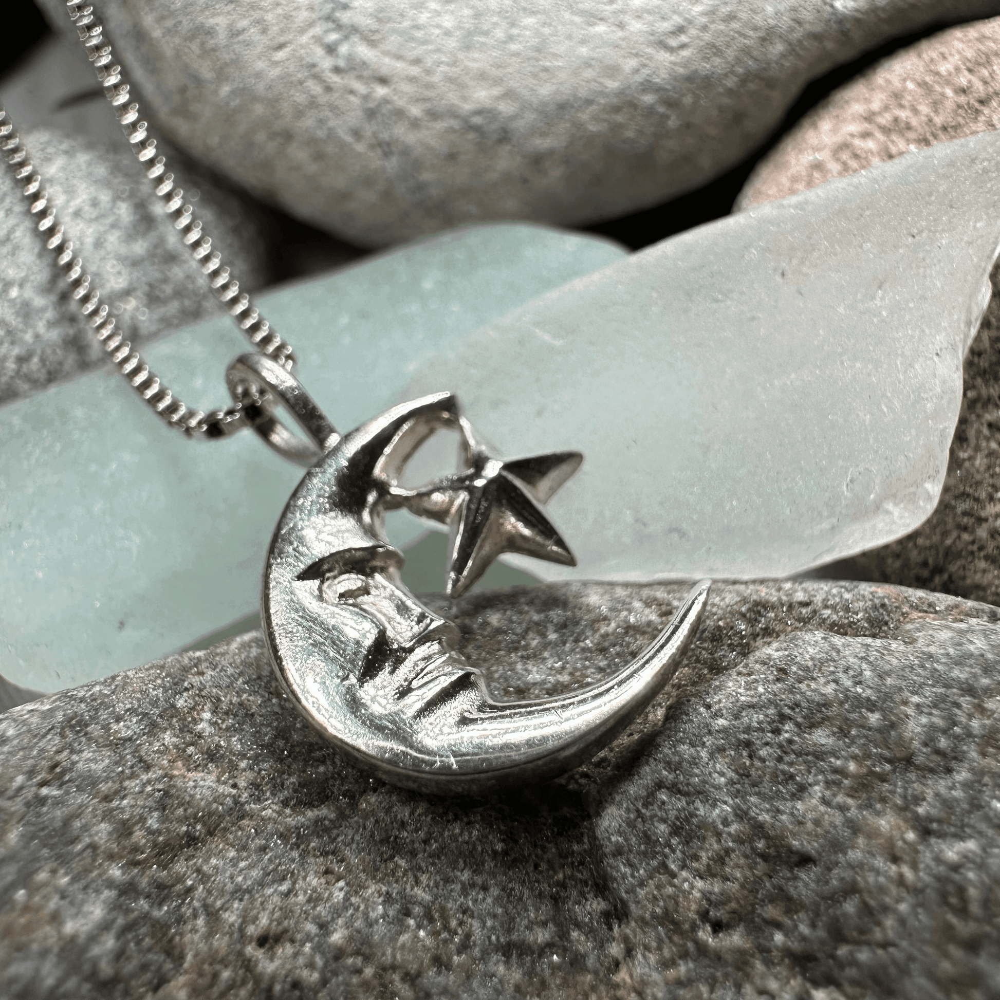 Petite Moon and Star Necklace - 