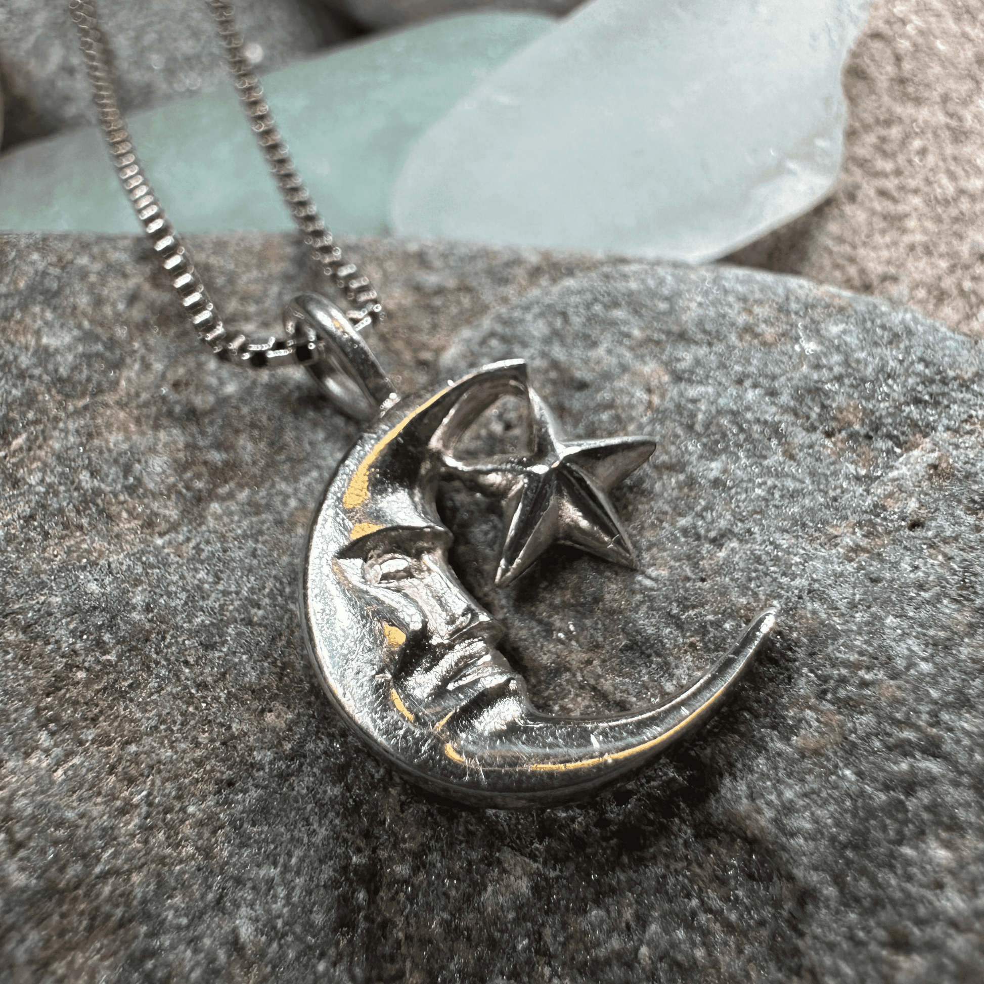 Petite Moon and Star Necklace - 