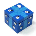 Snowman Christmas Present (Blue) - Custom Printed LEGO 2x2 Tile/Brick, B3 Customs - 