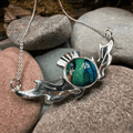 Heathergems Thistle Necklace - Blue Green