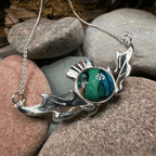 Heathergems Thistle Necklace - Blue Green
