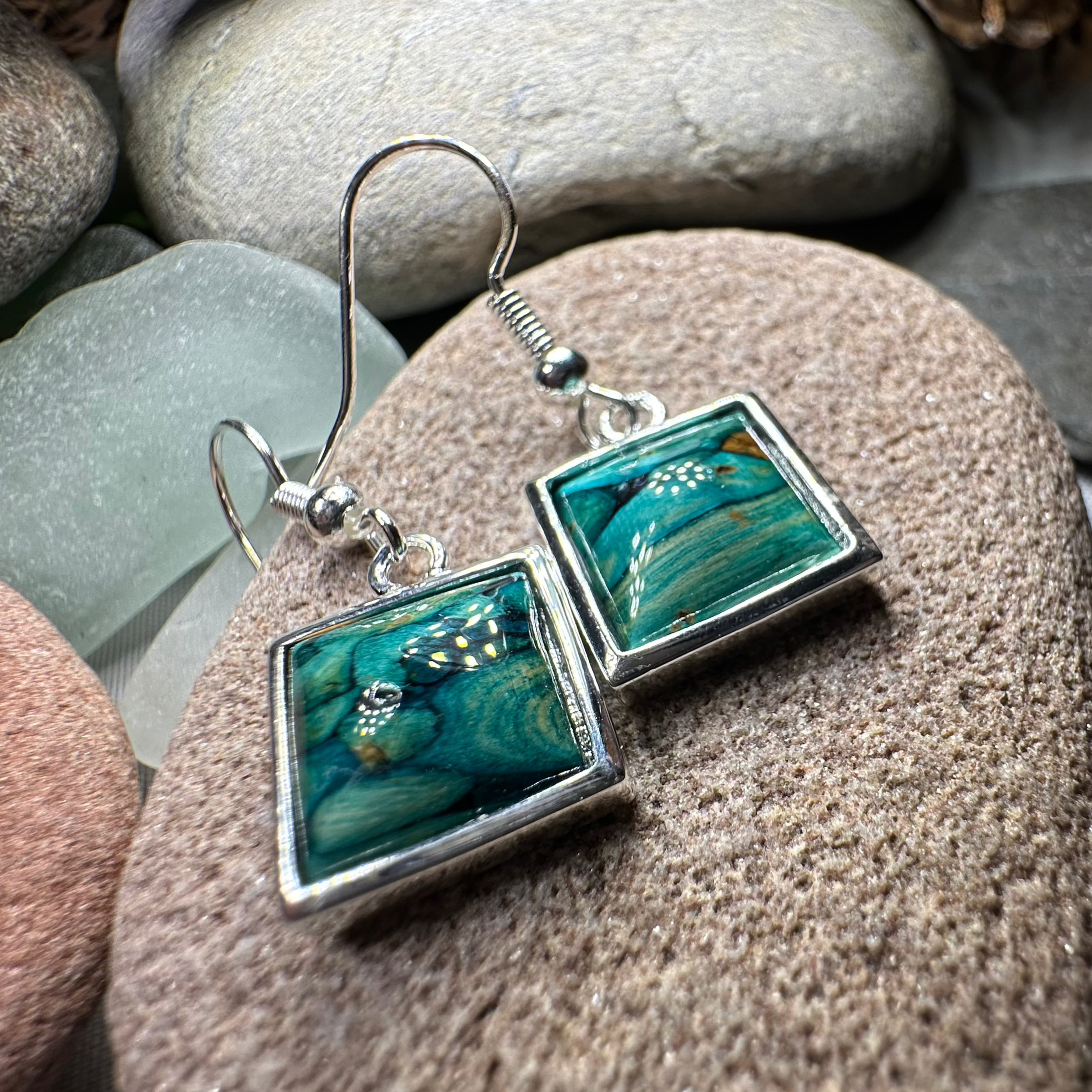 Heathergems Square Earrings