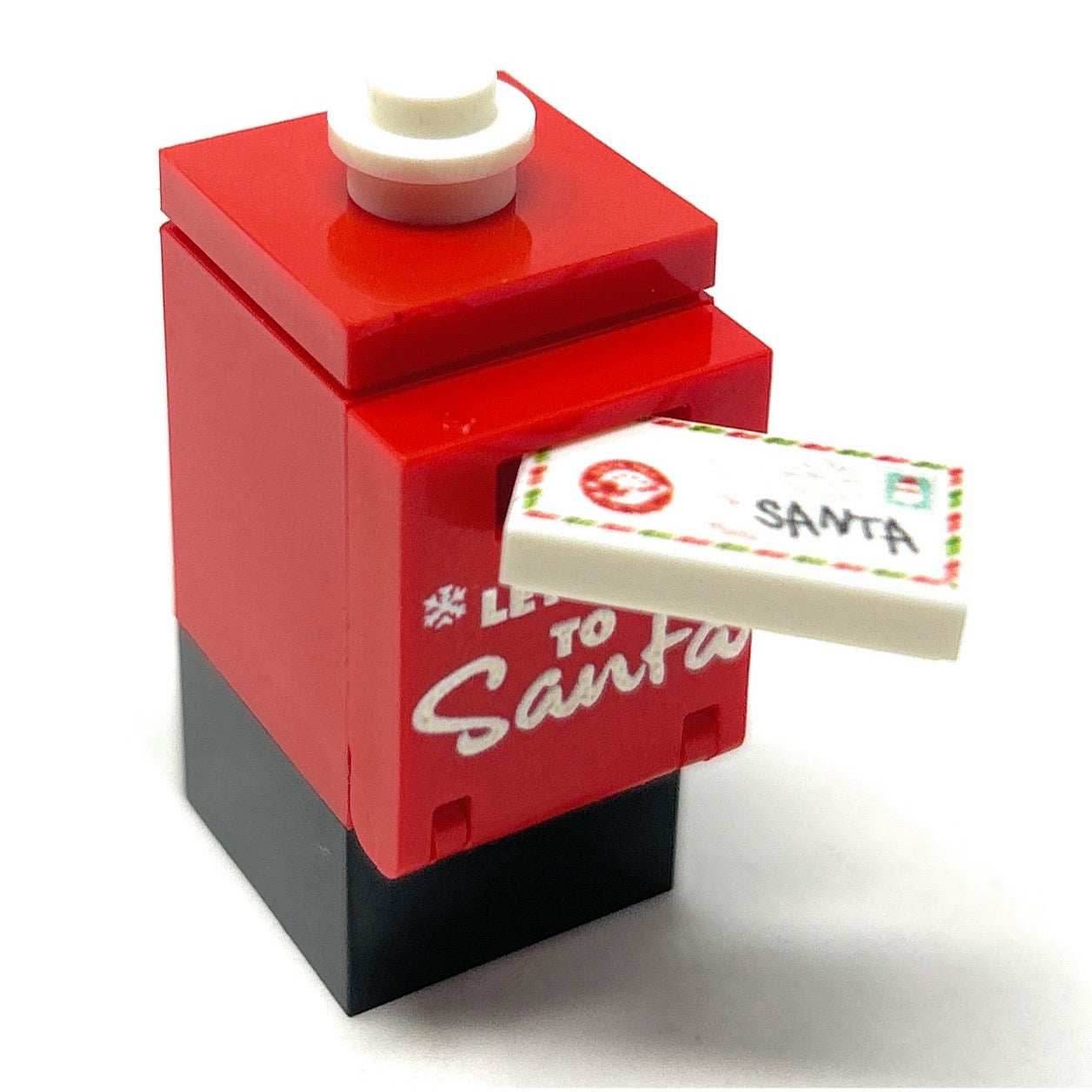 Letter to Santa Mailbox and Envelope made using LEGO parts - B3 Customs - 