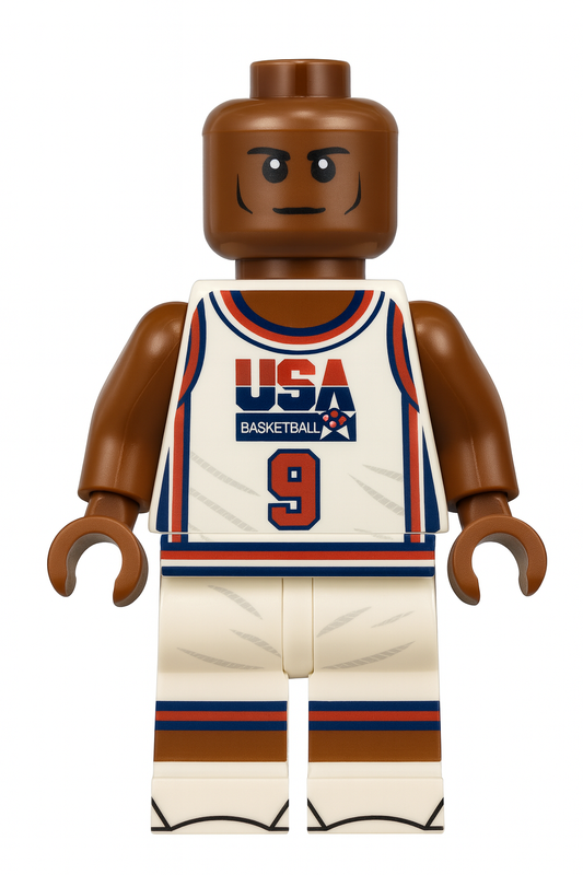 MJ #9 USA Olympics Basketball Player Minifig made using LEGO parts - B3 Customs