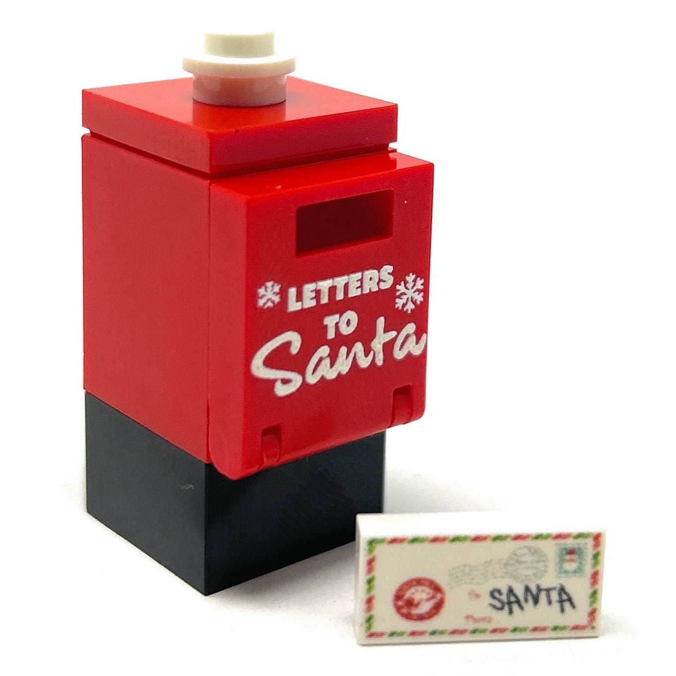 Letter to Santa Mailbox and Envelope made using LEGO parts - B3 Customs - 