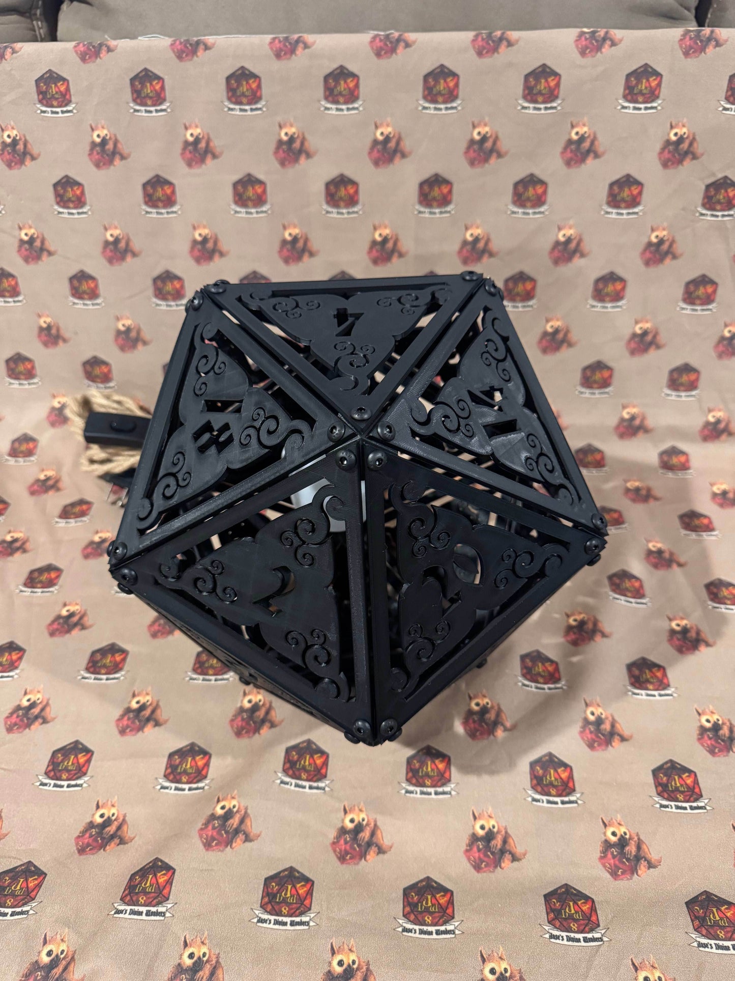 D20 Hanging Lamp - Black / RGBW / Without