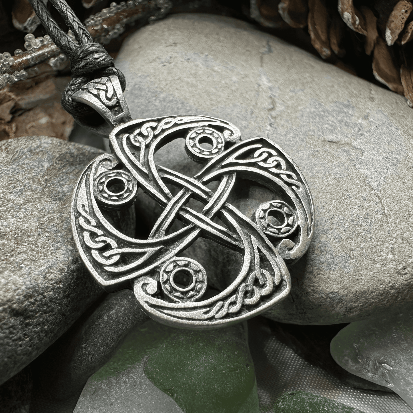 Pewter Celtic Elements Necklace - 