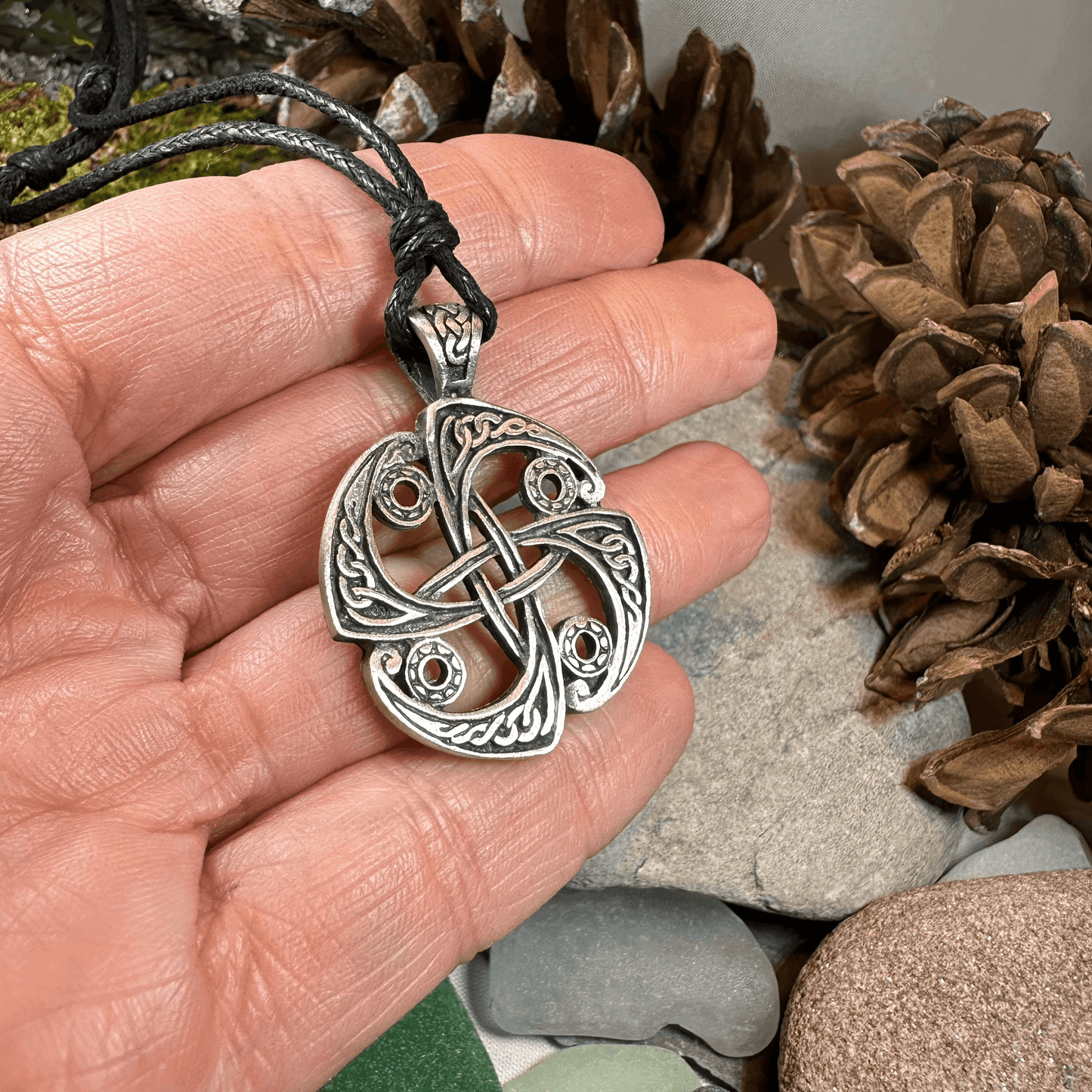 Pewter Celtic Elements Necklace - 