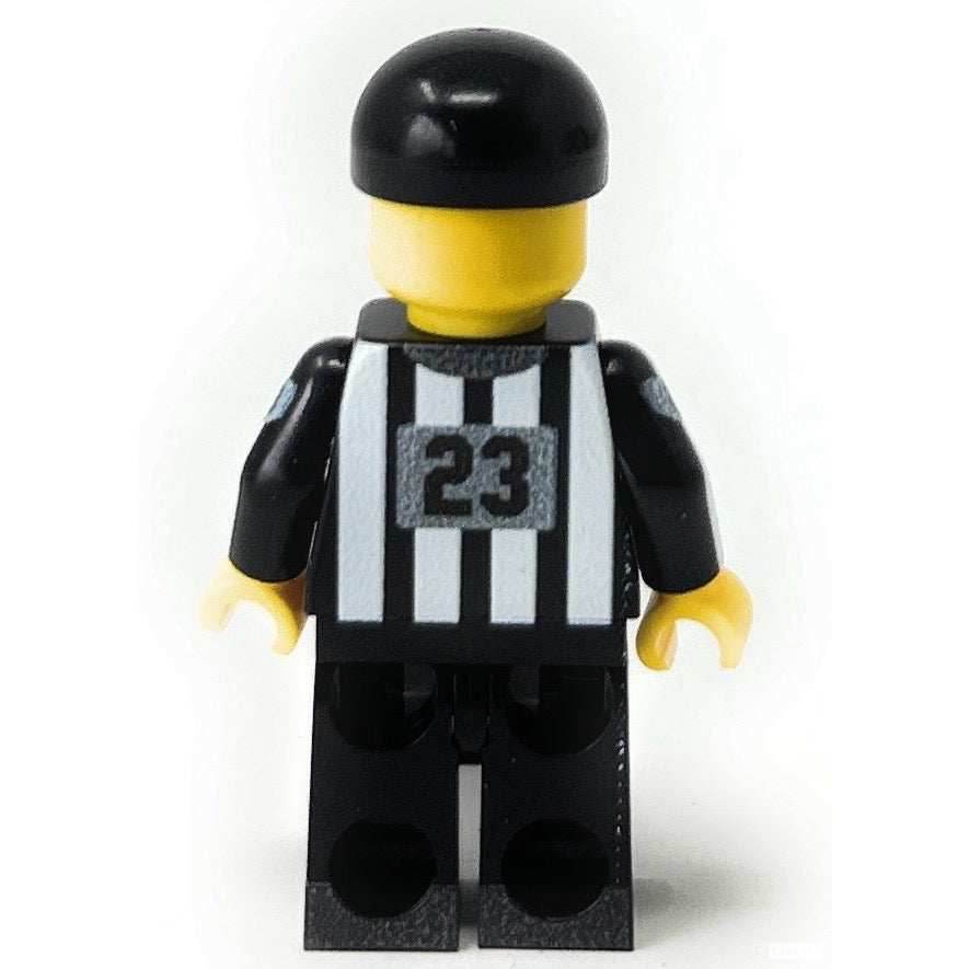 Football Referee Custom Minifig made with LEGO parts - B3 Customs - Classic (Yellow)
