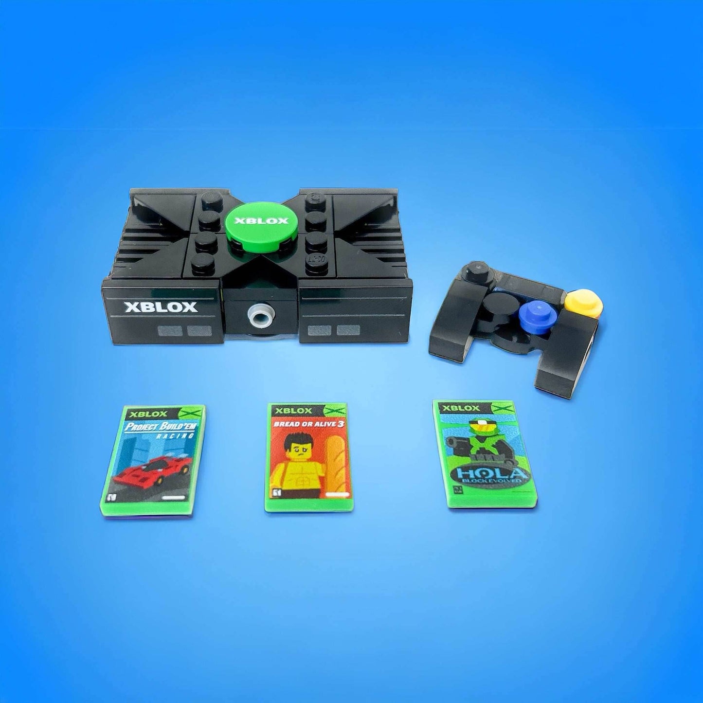 XBLOX 2001 - Custom Classic Video Game Console Set made with LEGO parts - 