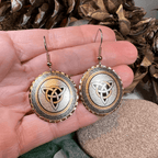 Fredegund Celtic Trinity Knot Copper Earrings - 