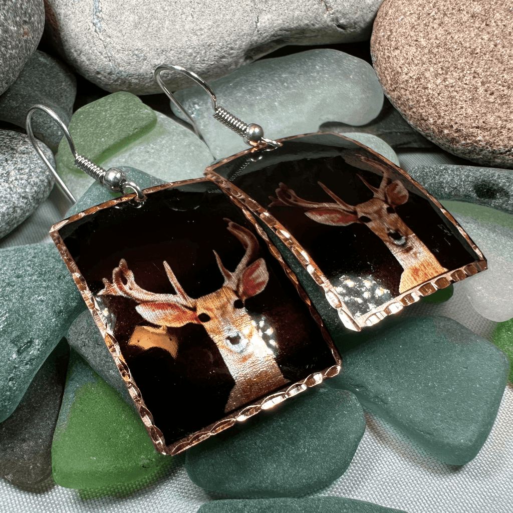 Highland Stag Copper Earrings - 