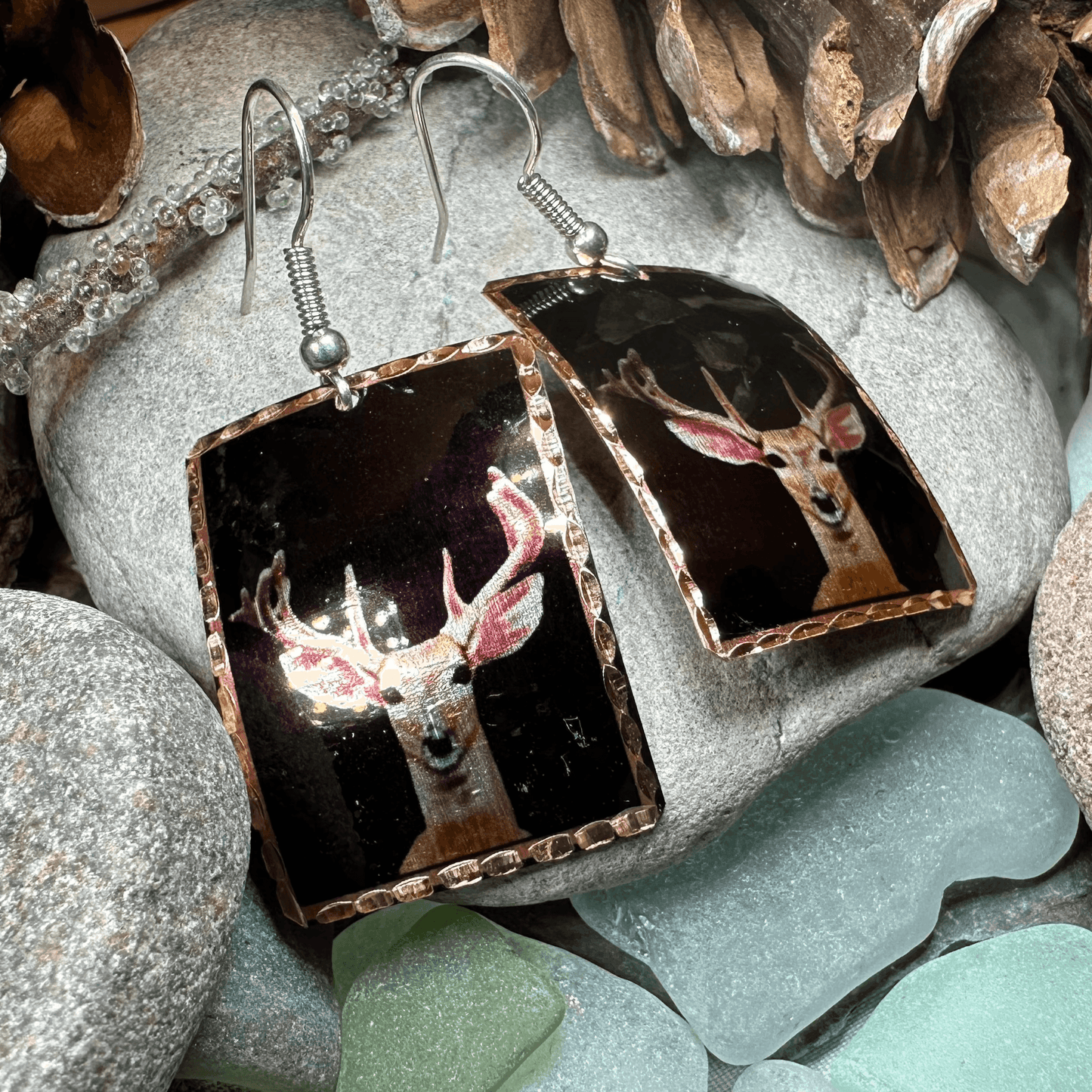Highland Stag Copper Earrings - 