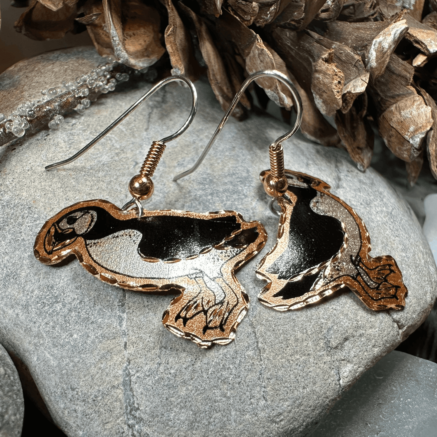 Puffin Copper Earrings - 