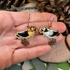 Puffin Copper Earrings