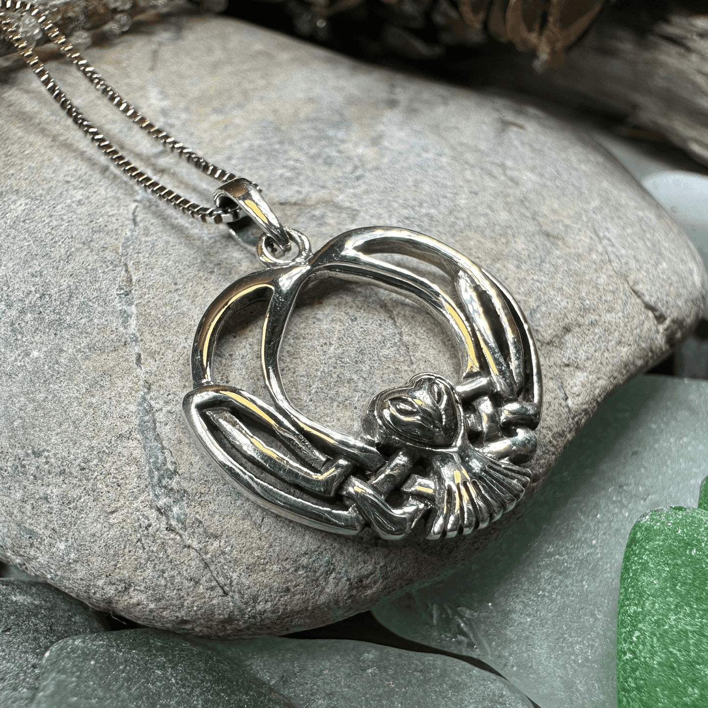 Affraic Celtic Owl Necklace - 