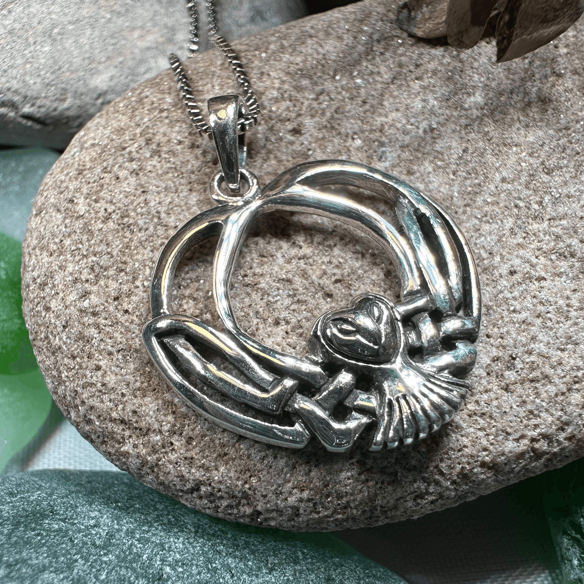 Affraic Celtic Owl Necklace - 